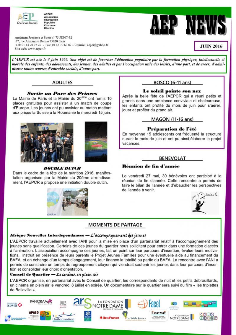 Aep news juin 2016 1