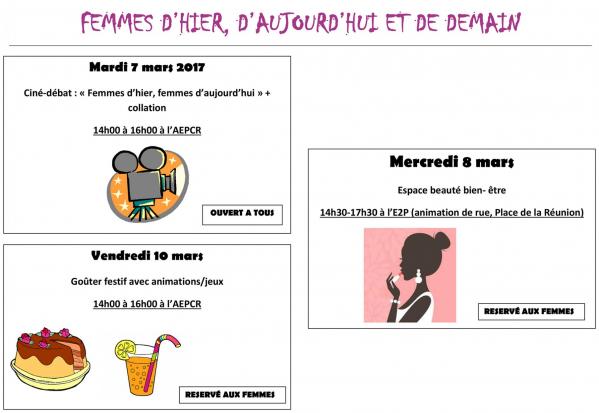 Programme semaine des femmes aepcr